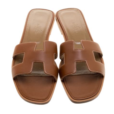 hermes brown flats|Hermes sandals for women.